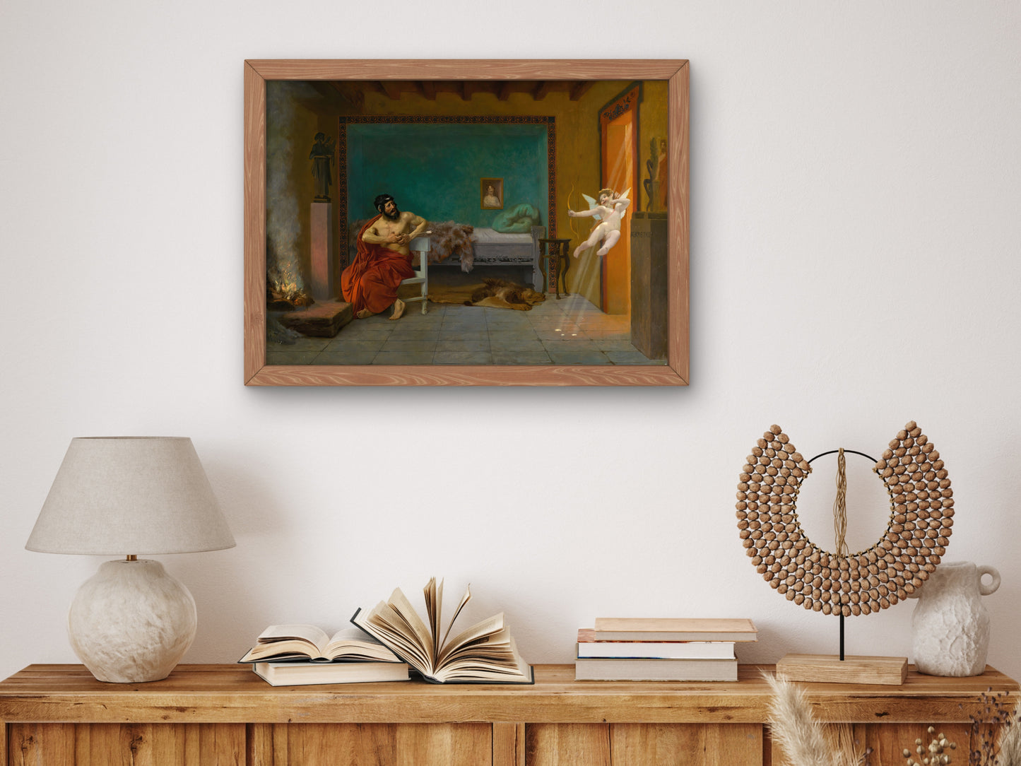 Cupid Runs out the Door by Jean Léon Gérôme 1880, Wall Art Print, Fine Art Reproduction, Museum Quality Decor, Poster