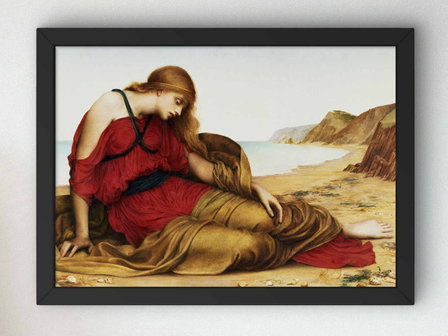 Ariadne at Naxos by Evelyn De Morgan 1877, Wall Art Print, Fine Art Reproduction, Museum Quality Decor, Poster