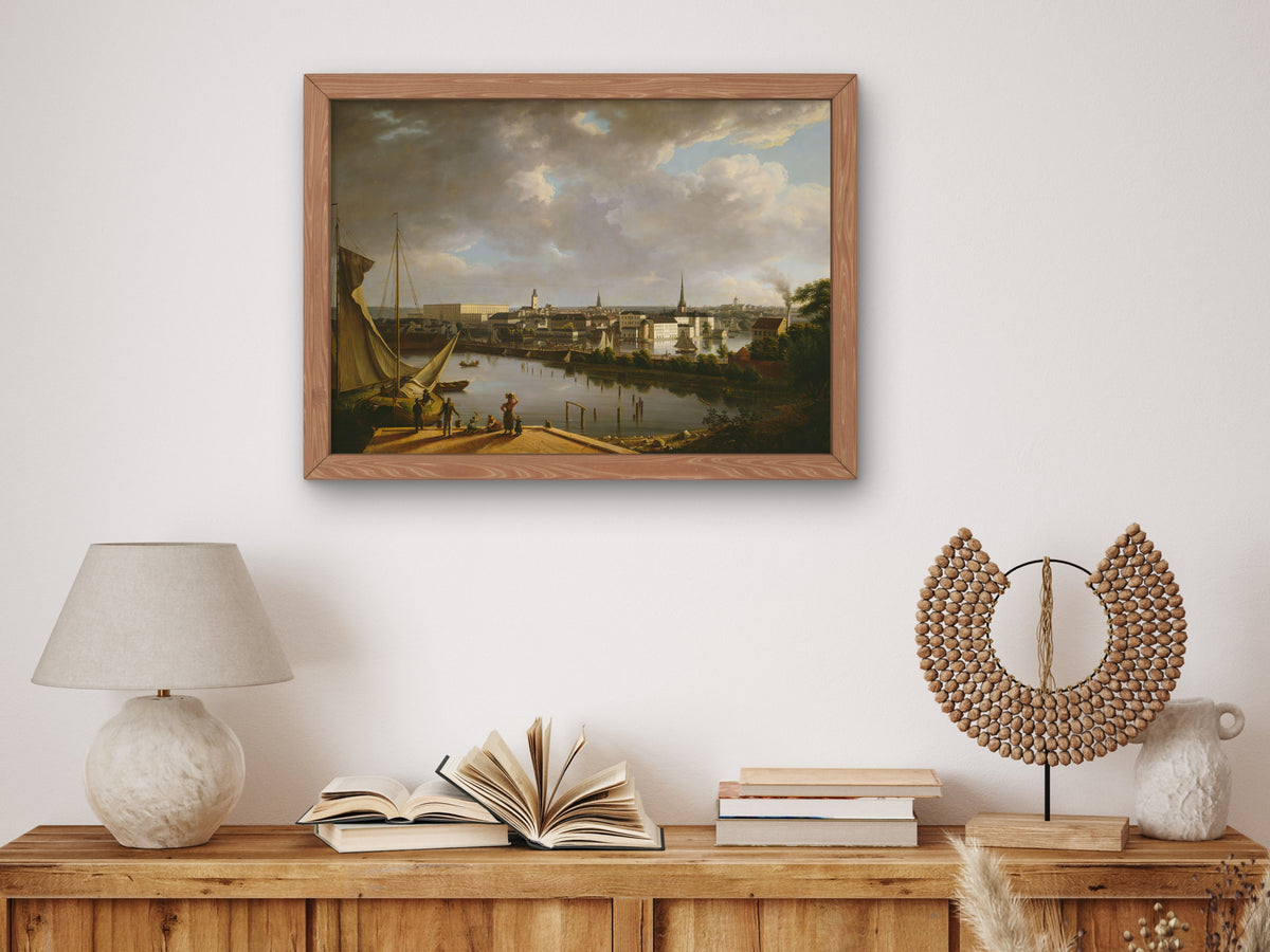 View of Stockholm by Thomas Fearnley 1824, Wall Art Print, Fine Art Reproduction, Museum Quality Decor, Poster
