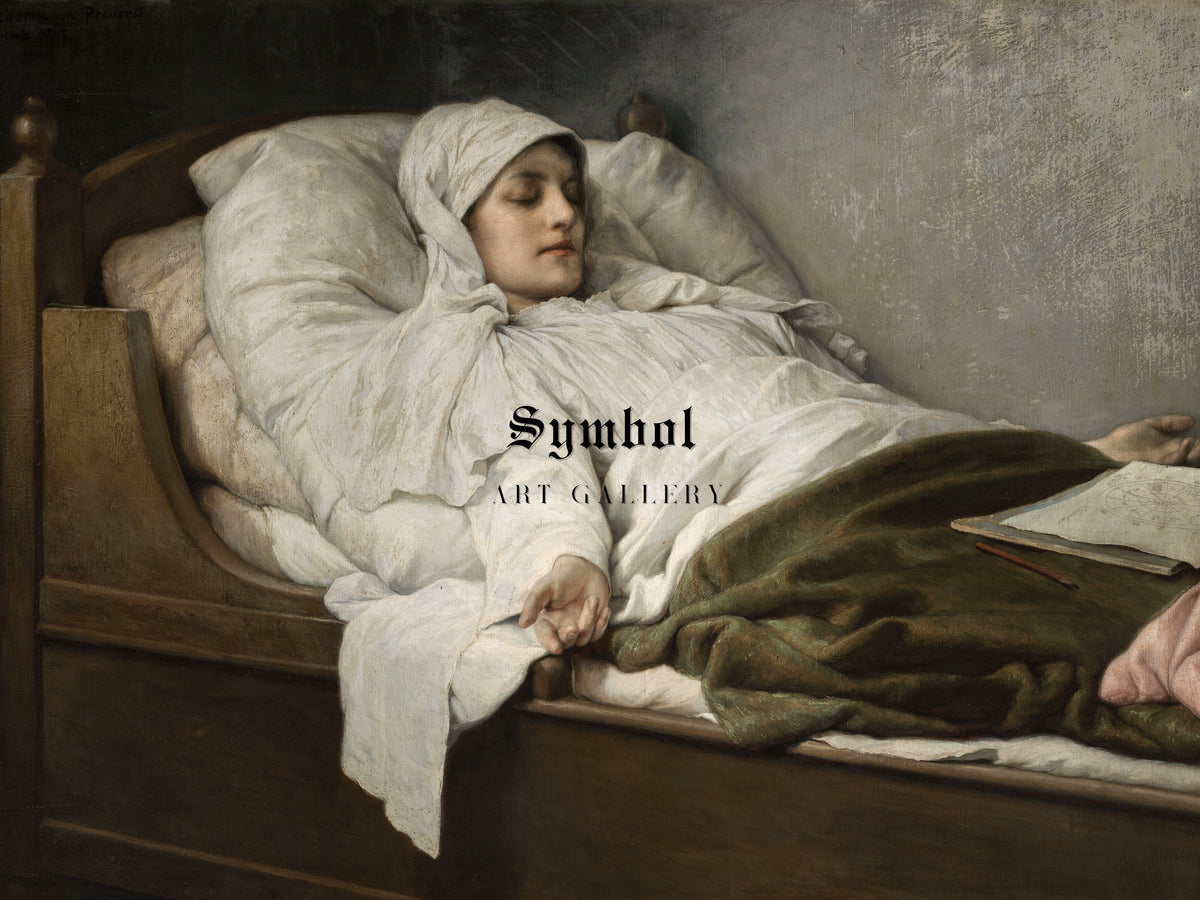 The Seeress of Prevorst by Gabriel von Max 1892, Wall Art Print, Fine Art Reproduction, Museum Quality Decor, Poster