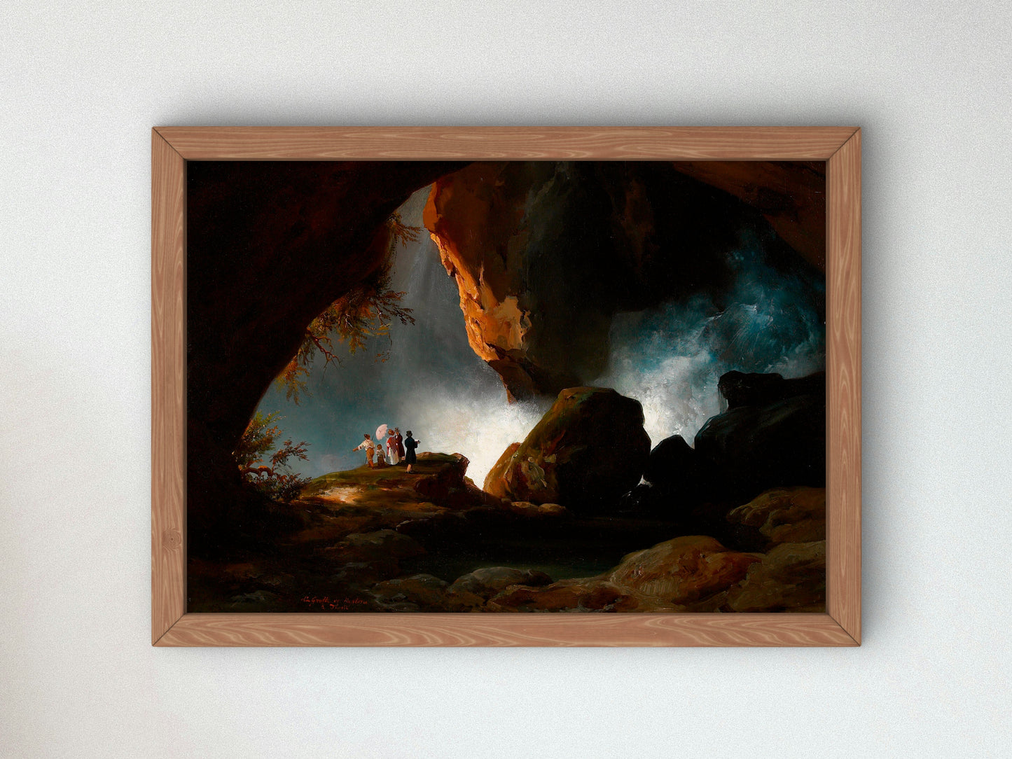 The Grotto of Neptune at Tivoli by Jean Charles Joseph Rémond 1833, Wall Art Print, Fine Art Reproduction, Museum Quality Decor, Poster