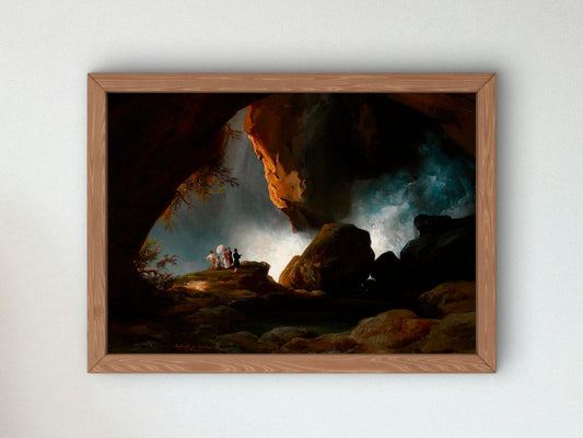 The Grotto of Neptune at Tivoli by Jean Charles Joseph Rémond 1833, Wall Art Print, Fine Art Reproduction, Museum Quality Decor, Poster