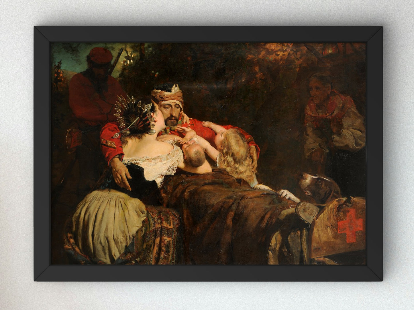 Wounded Garibaldian by Erulo Eroli 1880, Wall Art Print, Fine Art Reproduction, Museum Quality Decor, Poster