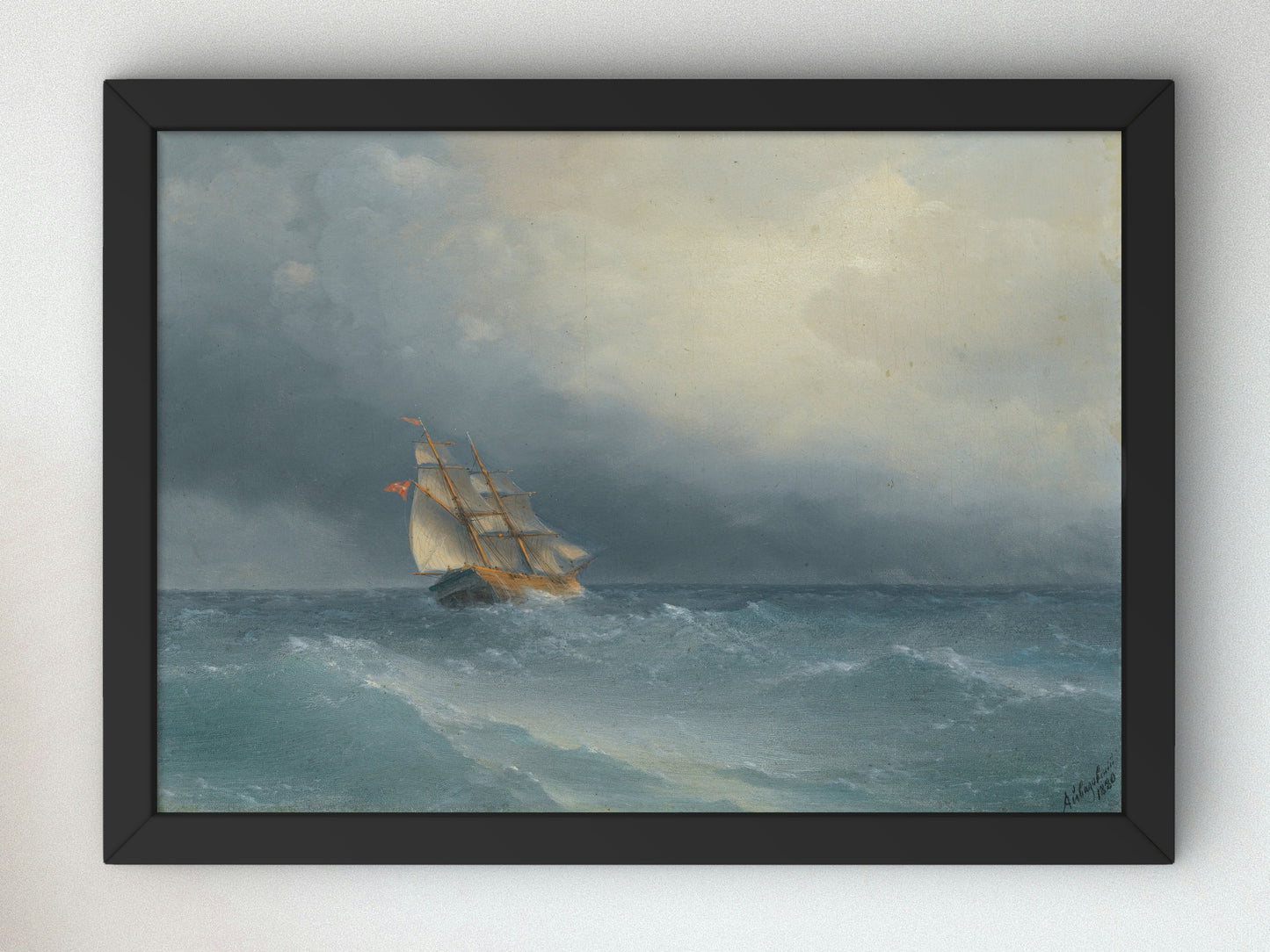 The Lifting Storm by Ivan Konstantinovich Aivazovsky 1880, Wall Art Print, Fine Art Reproduction, Museum Quality Decor, Poster
