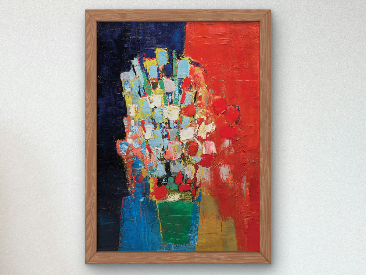 Fleurs by Nicolas de Staël 1952, Wall Art Print, Fine Art Reproduction, Museum Quality Decor, Poster