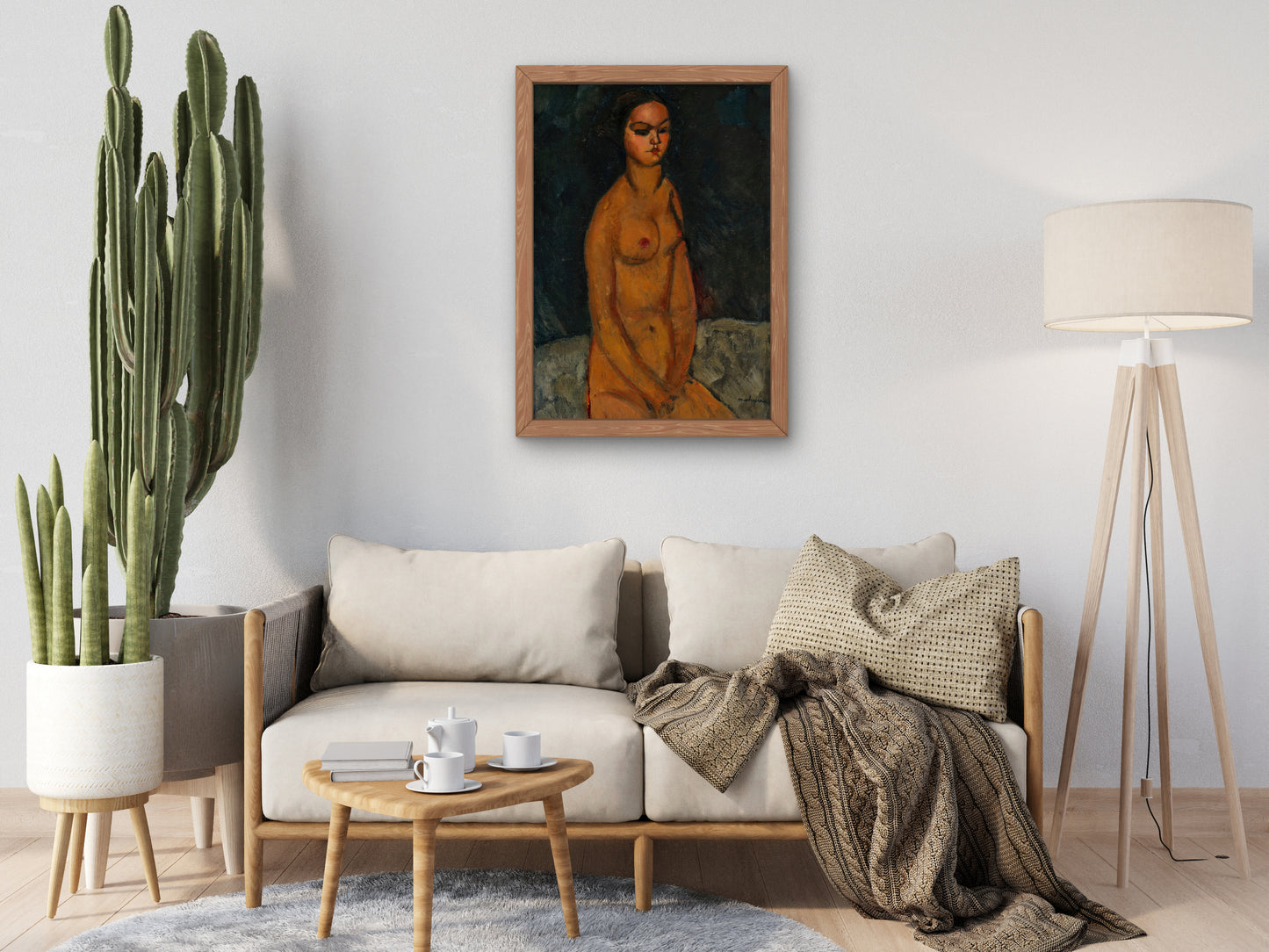 Seated Nude by Amedeo Modigliani 1908, Wall Art Print, Fine Art Reproduction, Museum Quality Decor, Poster