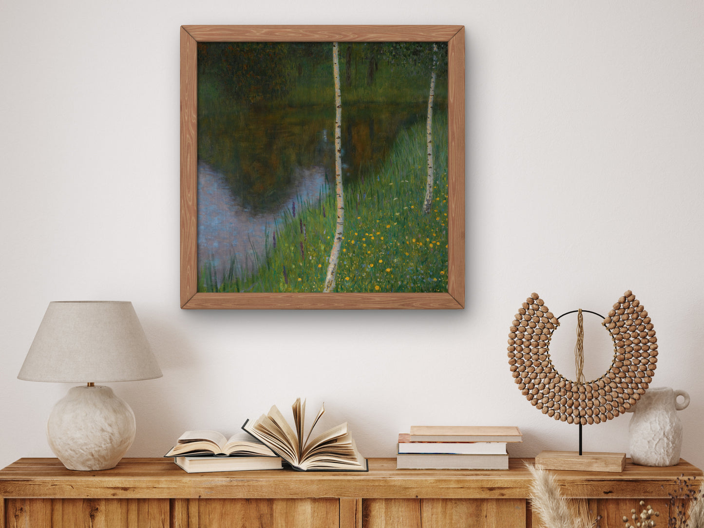 Lakeshore with Birches by Gustav Klimt, Wall Art Print, Fine Art Reproduction, Museum Quality Decor, Poster