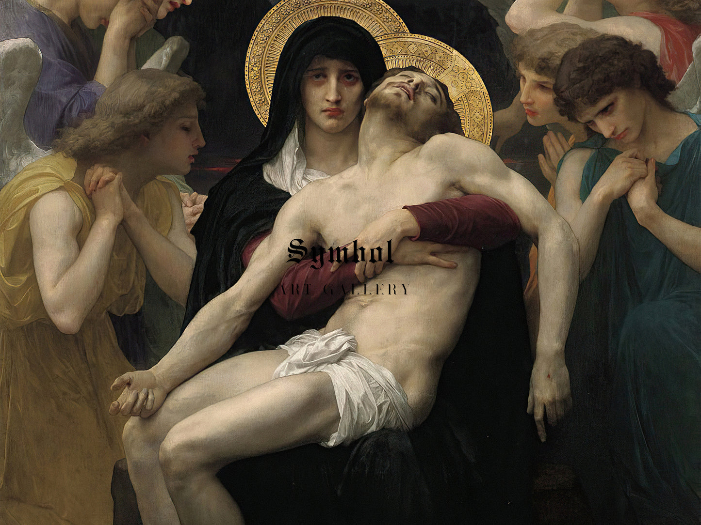 Pieta by William Bouguereau 1876, Wall Art Print, Fine Art Reproduction, Museum Quality Decor, Poster