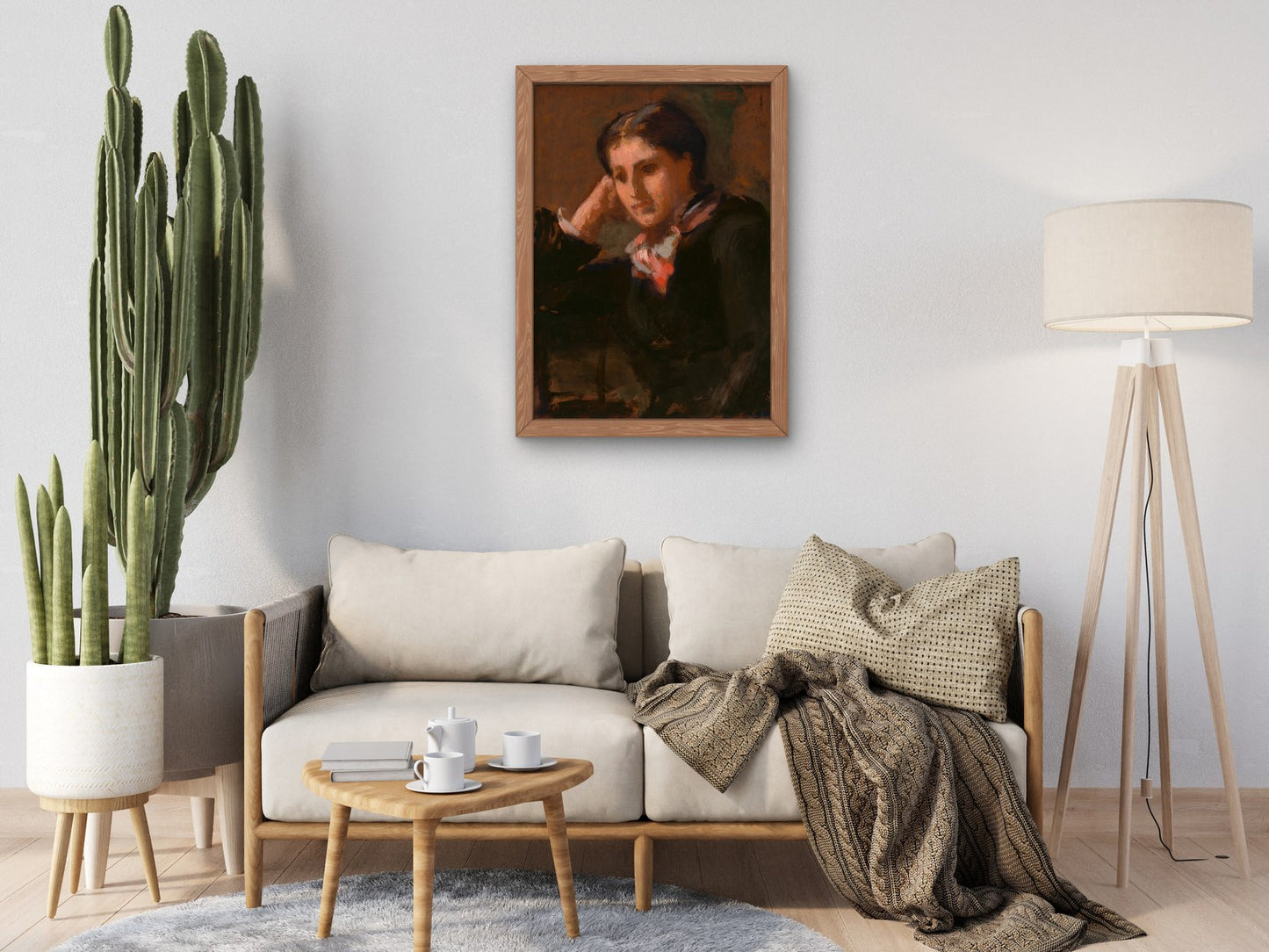 Portrait of a Young Man by Ellen Day Hale, Wall Art Print, Fine Art Reproduction, Museum Quality Decor, Poster