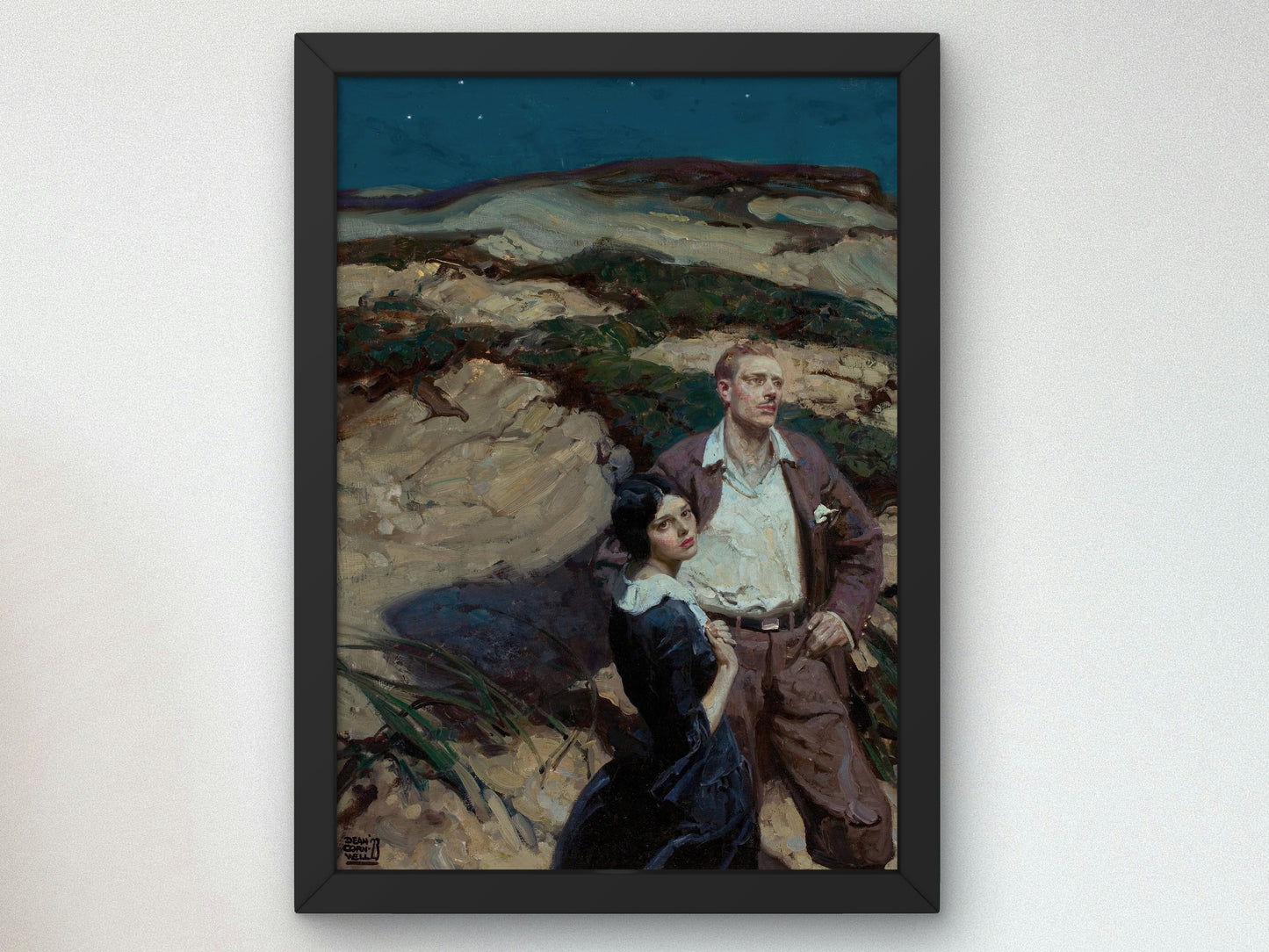 Gold Hands by Dean Cornwell 1923, Wall Art Print, Fine Art Reproduction, Museum Quality Decor, Poster