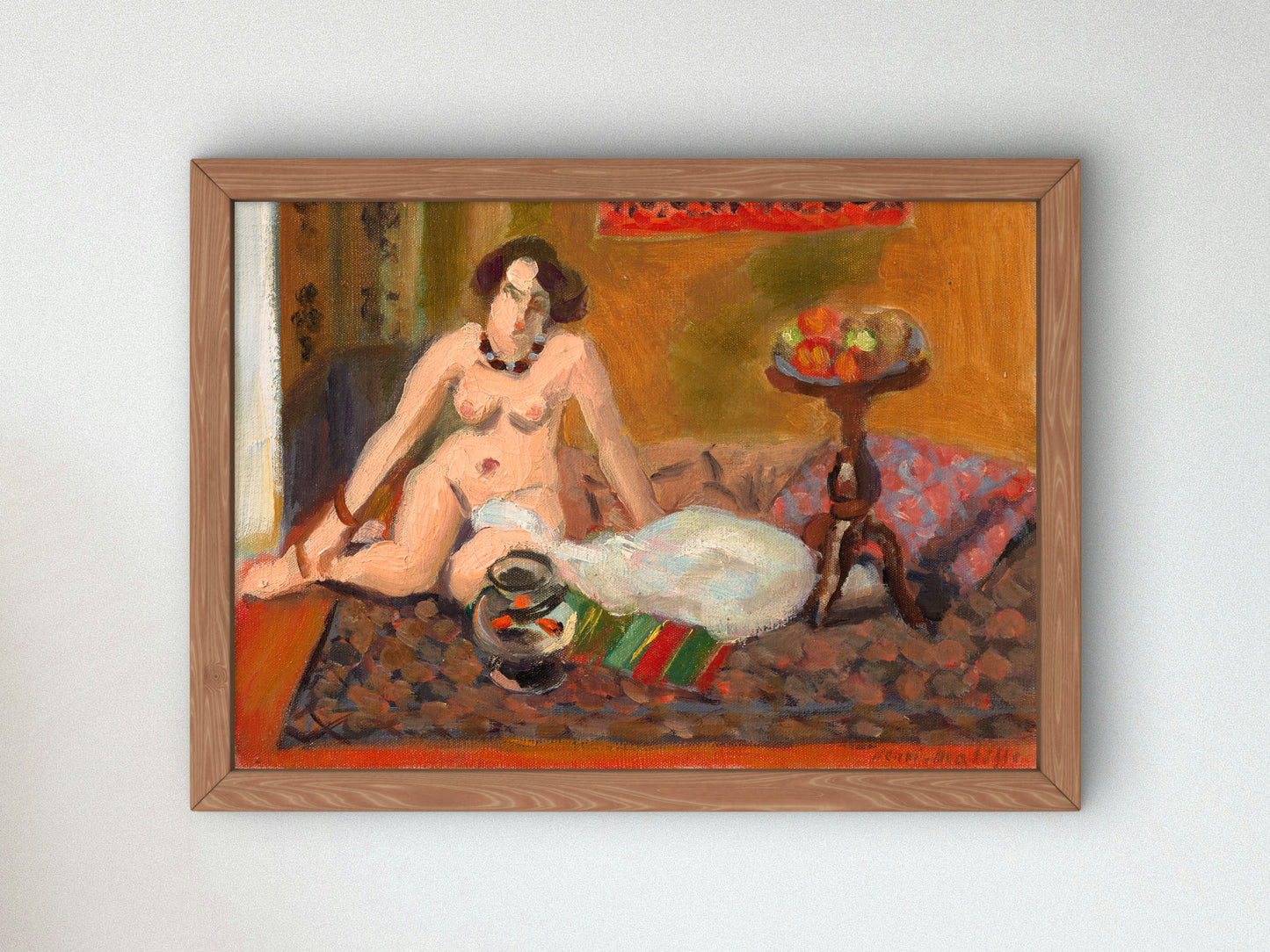 Crouching Nude near an Aquarium by Henri Matisse 1921, Wall Art Print, Fine Art Reproduction, Museum Quality Decor, Poster
