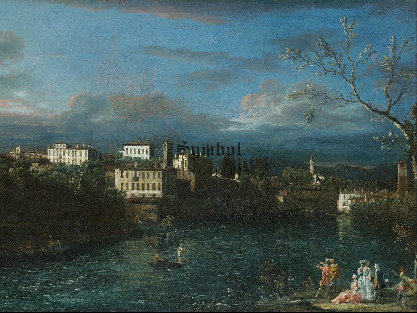 Vaprio d'Adda by Bernardo Bellotto 1744, Wall Art Print, Fine Art Reproduction, Museum Quality Decor, Poster