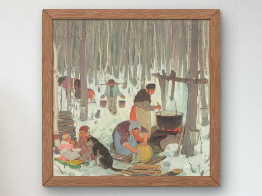Sugaring by Clarence Gagnon 1928, Wall Art Print, Fine Art Reproduction, Museum Quality Decor, Poster