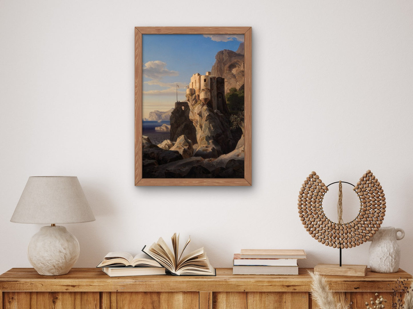 San Francesco near Amalfi by Ernst Fries 1828, Wall Art Print, Fine Art Reproduction, Museum Quality Decor, Poster