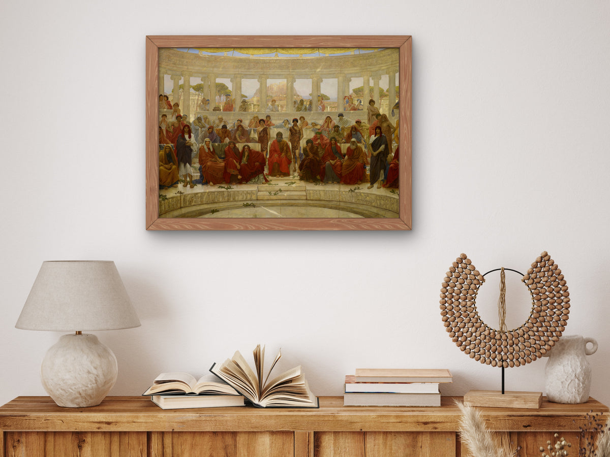 An Audience in Athens during Agamemnon by Aeschylus by William Blake Richmond 1884, Wall Art Print, Fine Art Reproduction, Museum Quality