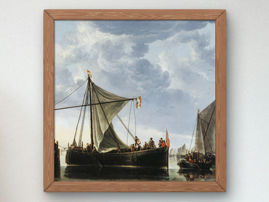 The Passage Boat by Albert Cuyp 1650, Wall Art Print, Fine Art Reproduction, Museum Quality Decor, Poster