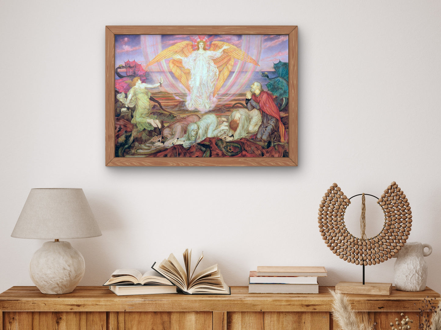 Death of a Dragon by Evelyn De Morgan 1914, Wall Art Print, Fine Art Reproduction, Museum Quality Decor, Poster