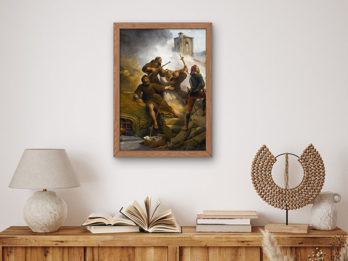 The Siege of Saragossa by Horace Vernet 1819, Wall Art Print, Fine Art Reproduction, Museum Quality Decor, Poster