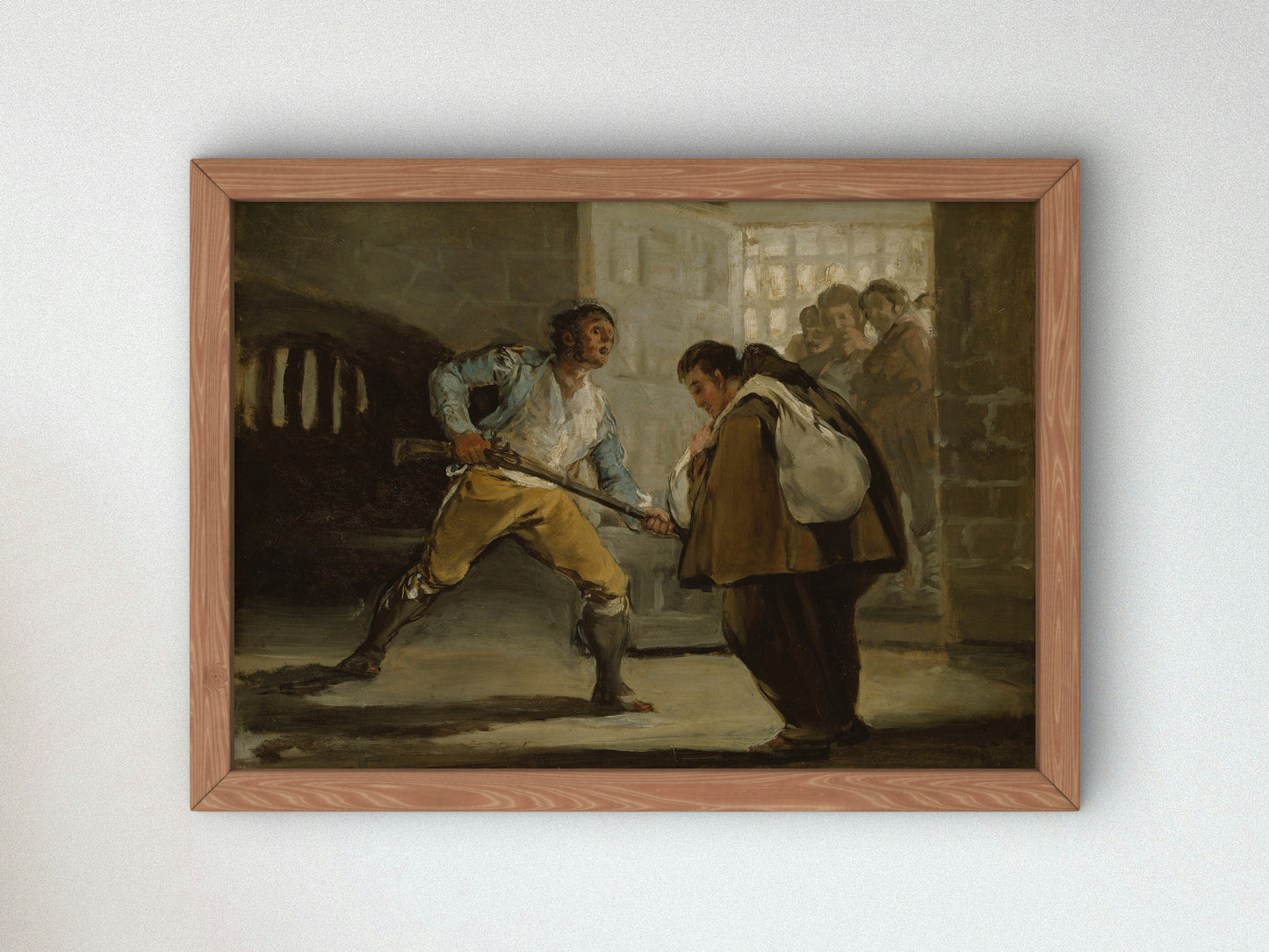 El Maragato Threatens Friar Pedro de Zaldivia with His Gun by Francisco de Goya 1806, Wall Art Print, Fine Art Reproduction, Museum Quality