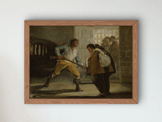 El Maragato Threatens Friar Pedro de Zaldivia with His Gun by Francisco de Goya 1806, Wall Art Print, Fine Art Reproduction, Museum Quality
