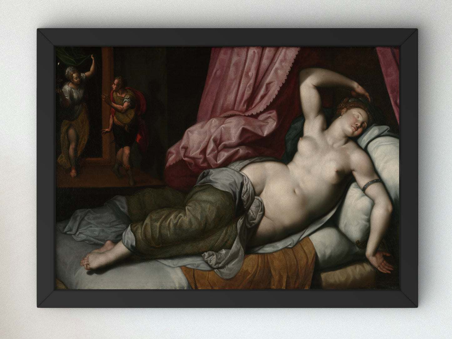 Paris Being Admitted to the Bedchamber of Helen by Jacob De Backer 1585, Wall Art Print, Fine Art Reproduction, Museum Quality Decor, Poster