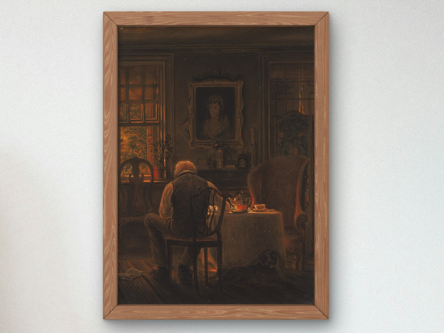The Widower by Edward Lamson Henry 1873, Wall Art Print, Fine Art Reproduction, Museum Quality Decor, Poster