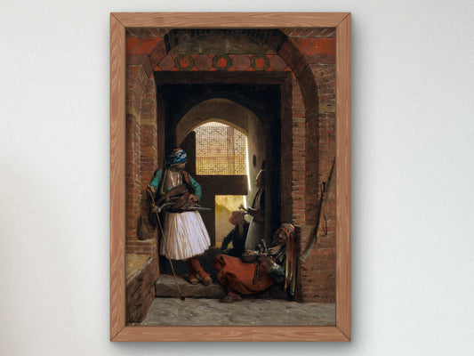 Arnaut Guardhouse in Cairo by Jean Léon Gérôme 1861, Wall Art Print, Fine Art Reproduction, Museum Quality Decor, Poster