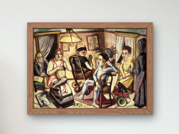 Before the Masked Ball by Max Beckmann 1923, Museum Quality Oil Painting, Modern Art home decor, wall art