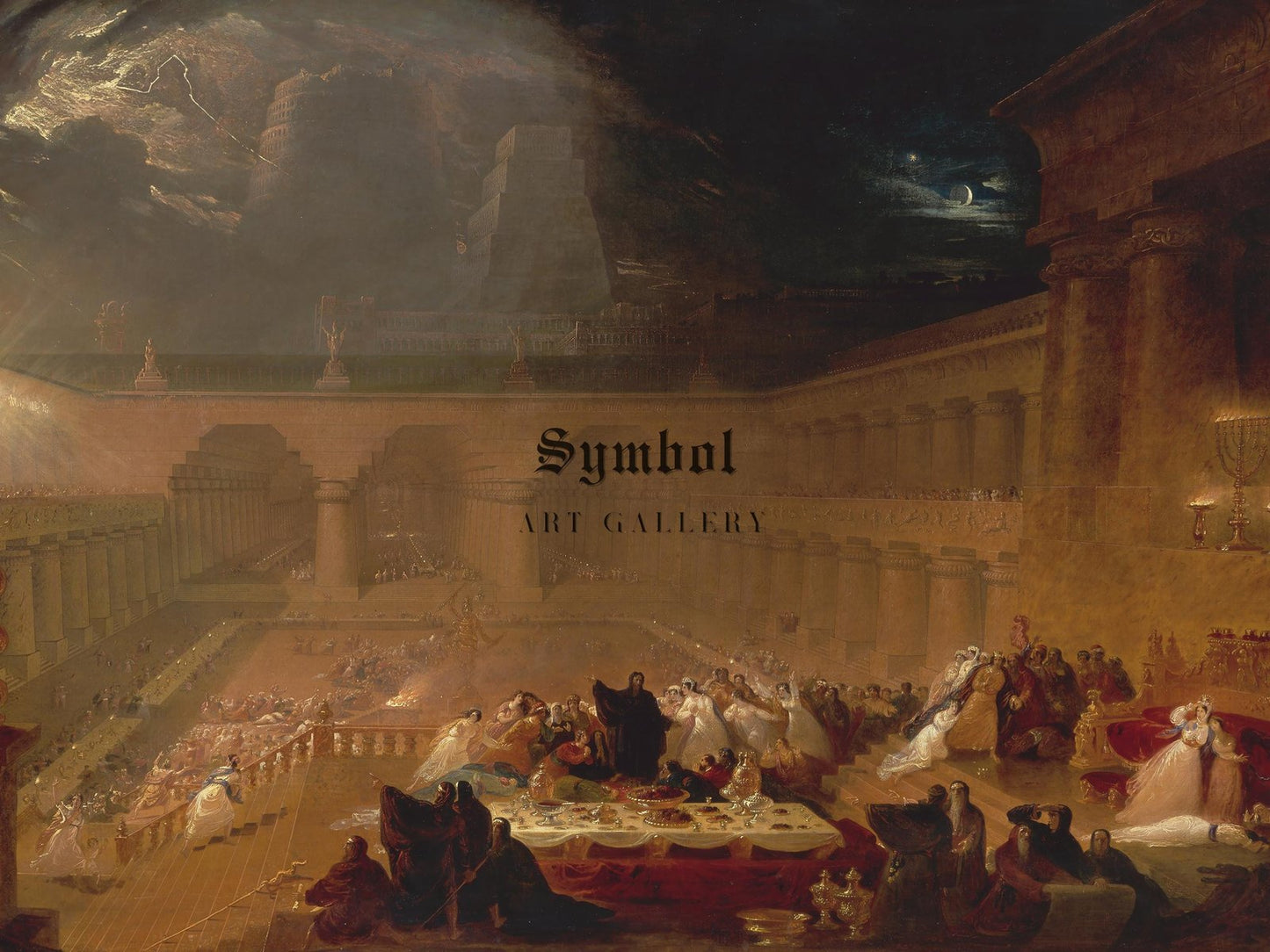 Belshazzar's Feast by John Martin, 1821, Romanticism and Classical Landscapes, fine art print
