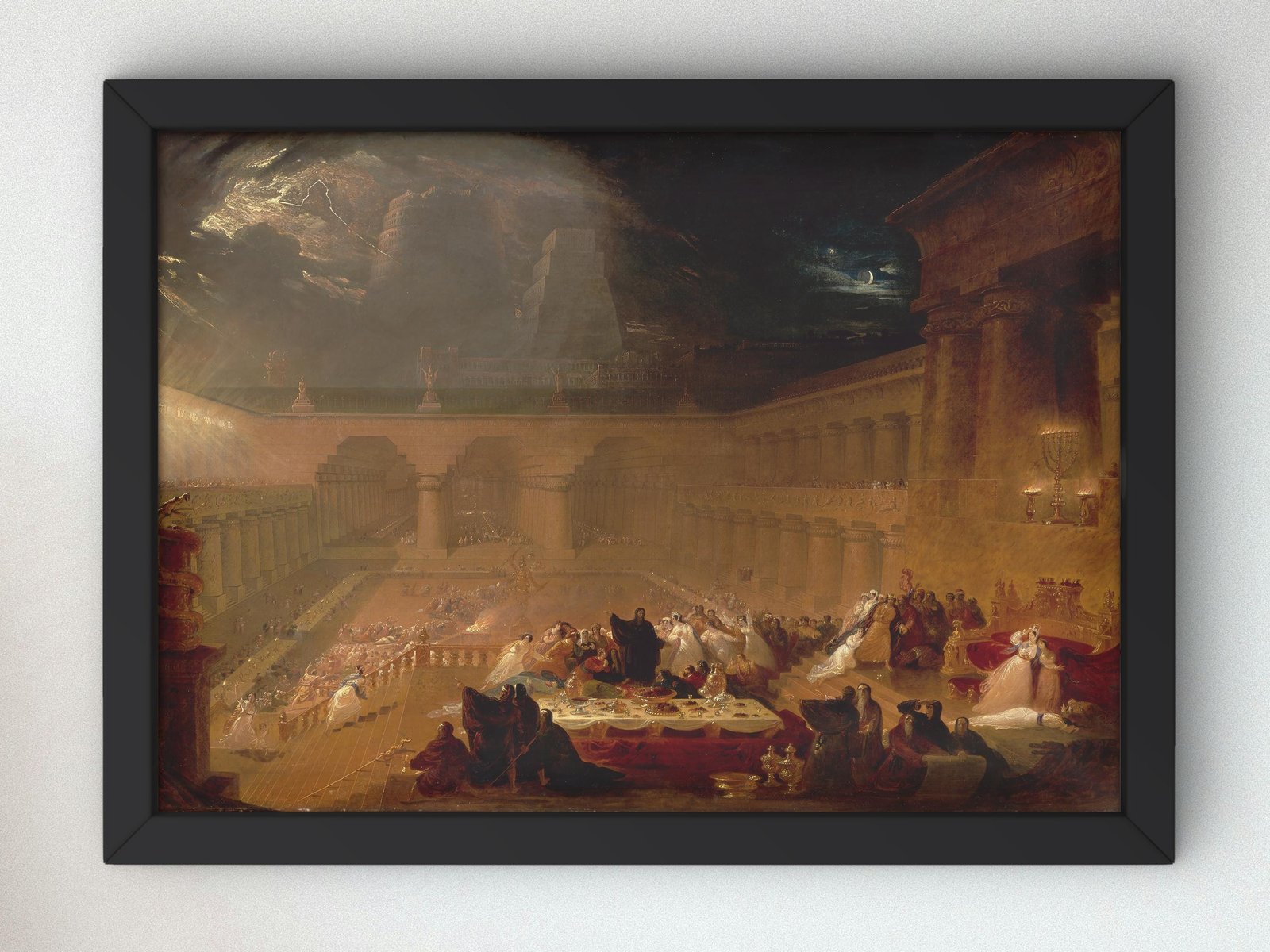 Belshazzar's Feast by John Martin, 1821, Romanticism and Classical Landscapes, fine art print