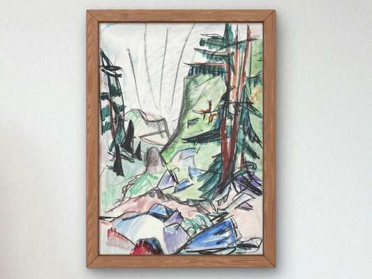 Berglandschaft by Ernst Ludwig Kirchner, 1916, Expressionism and Fauvism, fine art print