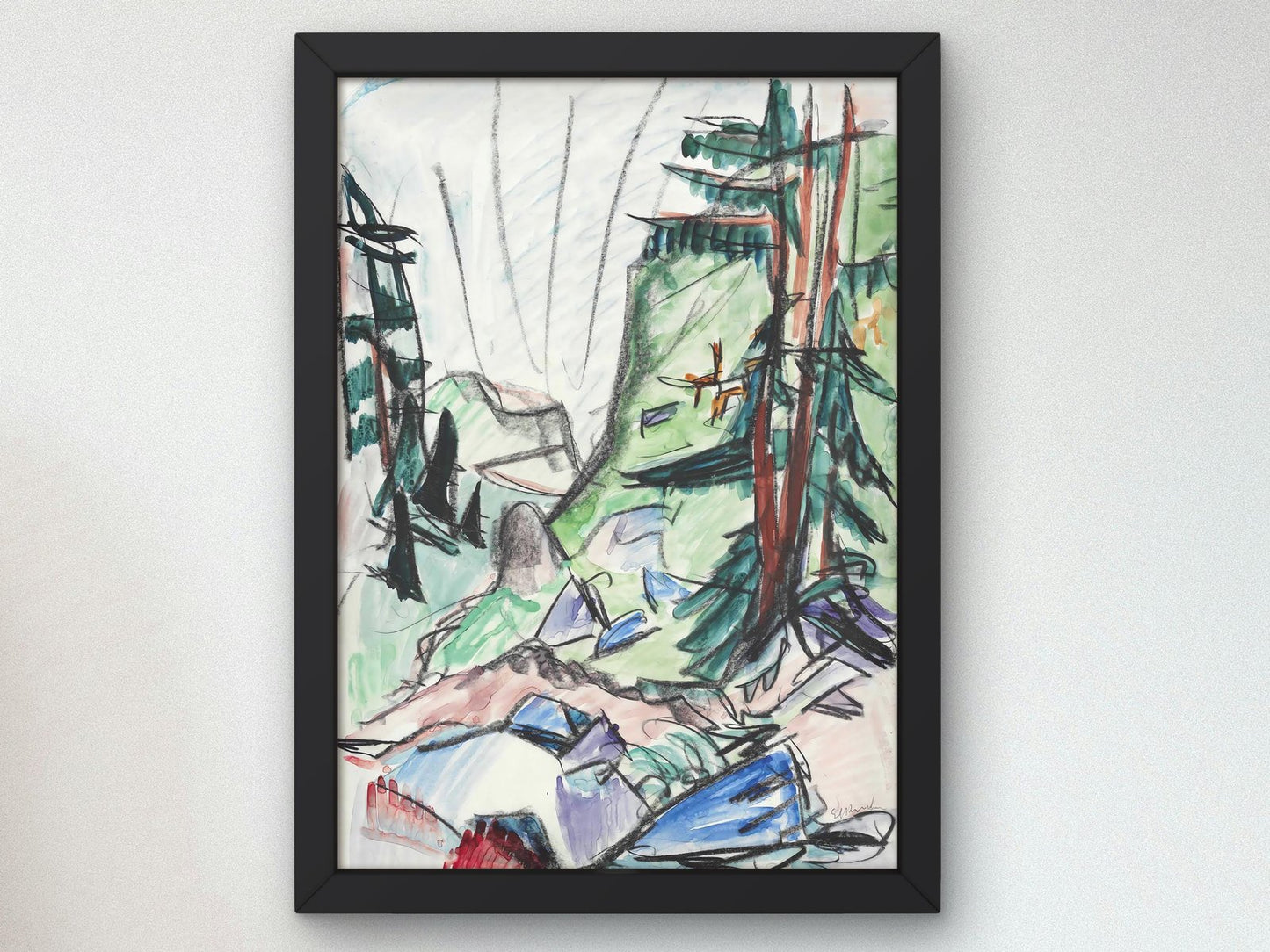 Berglandschaft by Ernst Ludwig Kirchner, 1916, Expressionism and Fauvism, fine art print