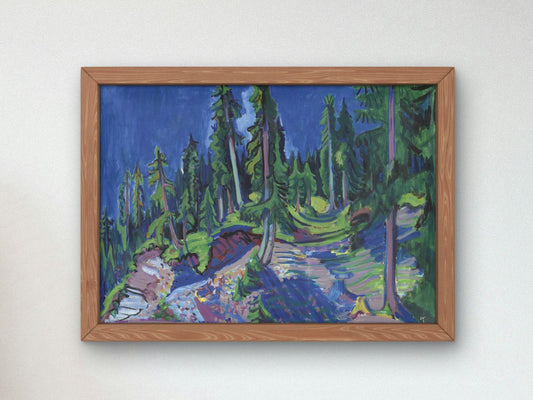 Bergwaldstudie by Ernst Ludwig Kirchner, 1917, Expressionism and Fauvism, fine art print