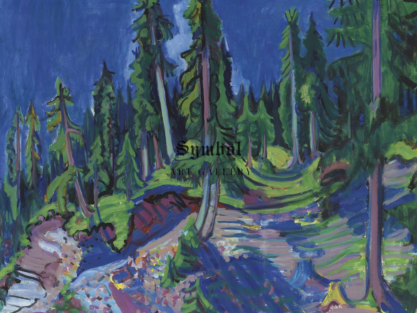 Bergwaldstudie by Ernst Ludwig Kirchner, 1917, Expressionism and Fauvism, fine art print