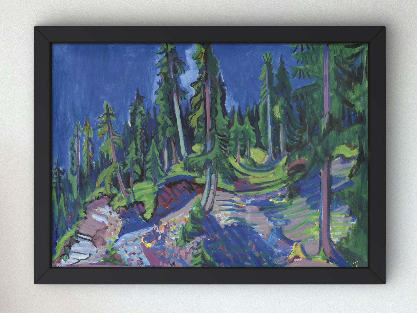 Bergwaldstudie by Ernst Ludwig Kirchner, 1917, Expressionism and Fauvism, fine art print