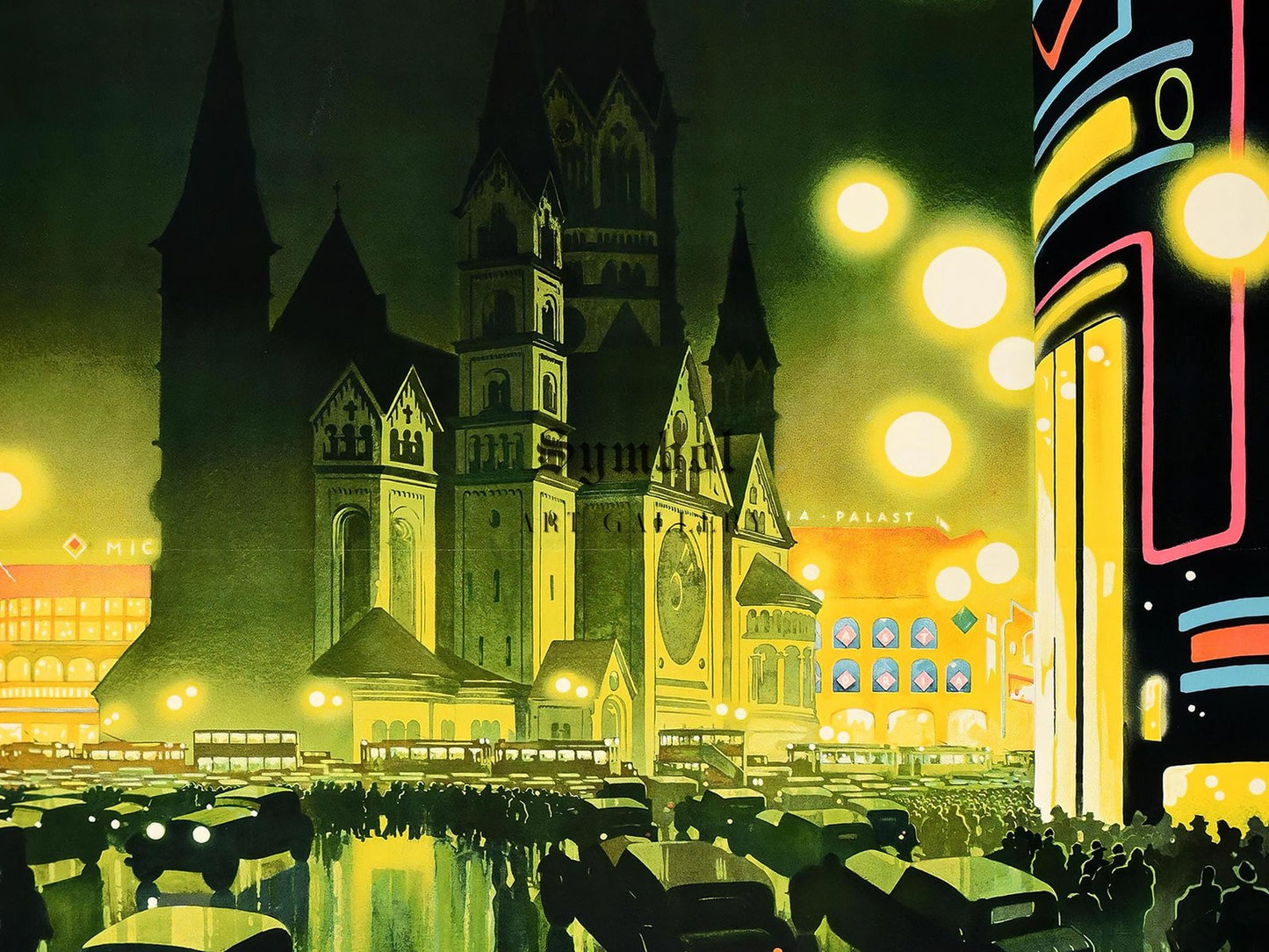 Berlin by Night by Reichsbahnzentrale, 1928, Art Deco and American Modernism, fine art print