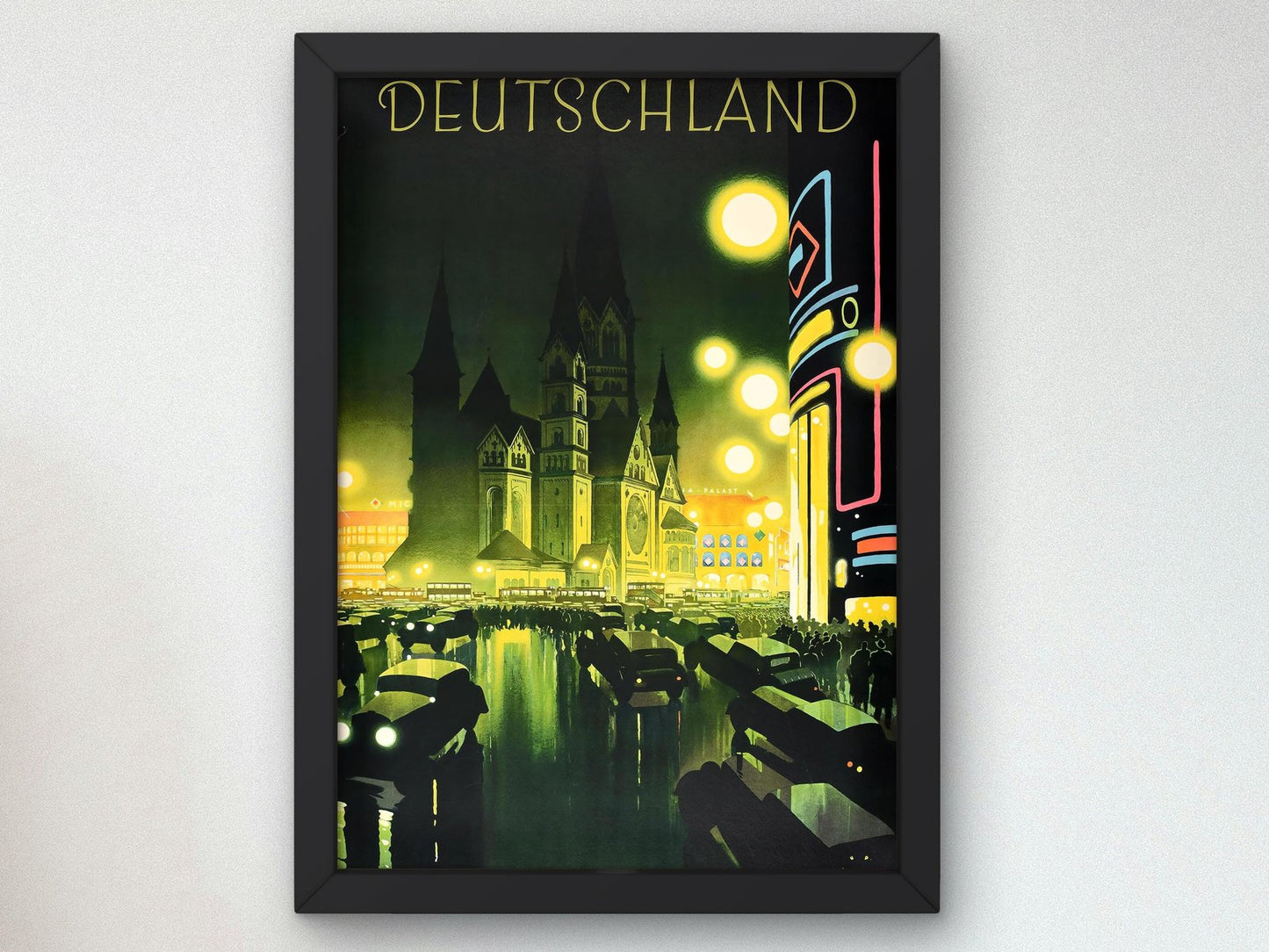 Berlin by Night by Reichsbahnzentrale, 1928, Art Deco and American Modernism, fine art print