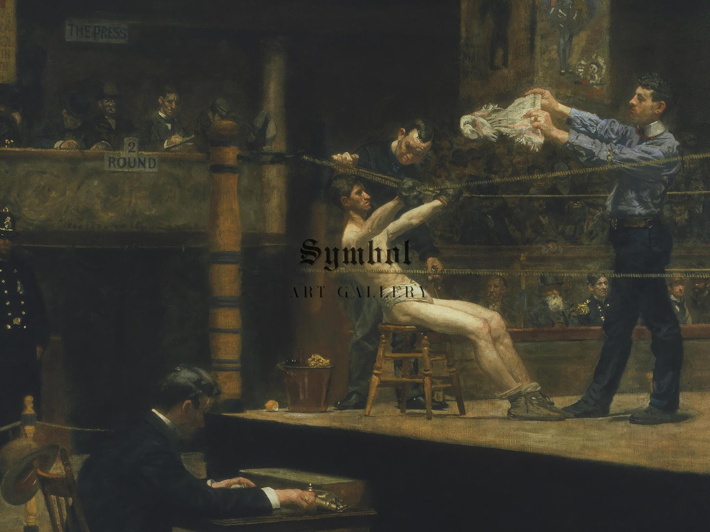 Between Rounds by Thomas Eakins, 1899, Realism and Naturalism, fine art print