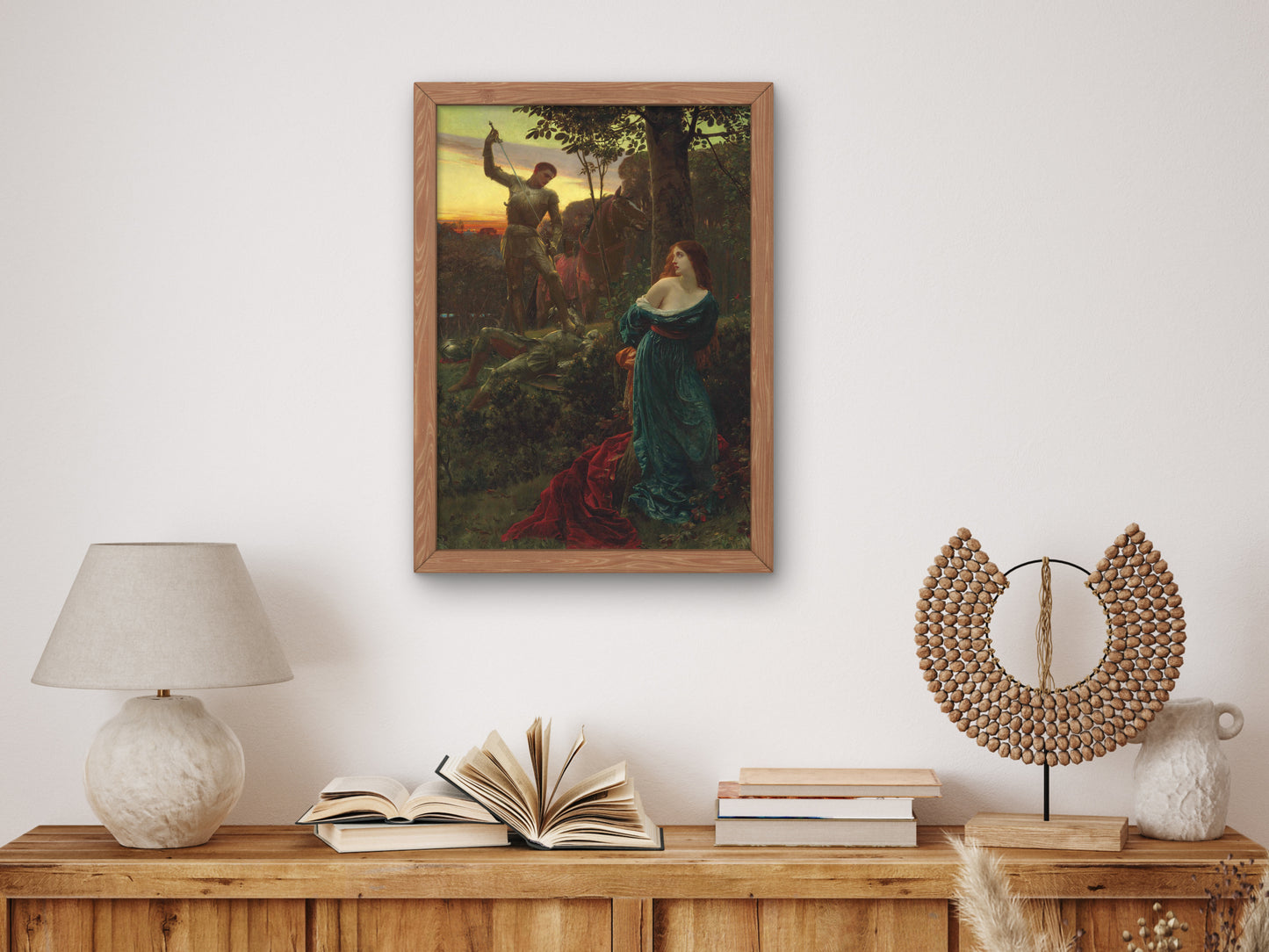 Chivalry by Frank Bernard Dicksee 1885, Wall Art Print, Fine Art Reproduction, Museum Quality Decor, Poster