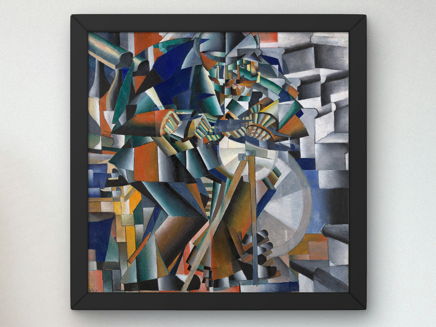 The Knife Grinder, Principle of Glittering by Kazimir Malevich 1912, Wall Art Print, Fine Art Reproduction, Museum Quality Decor, Poster