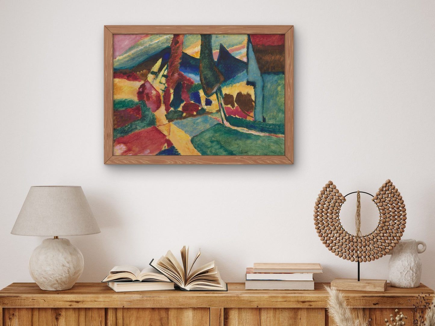 Landscape with Two Poplars by Vasily Kandinsky 1912, Wall Art Print, Fine Art Reproduction, Museum Quality Decor, Poster