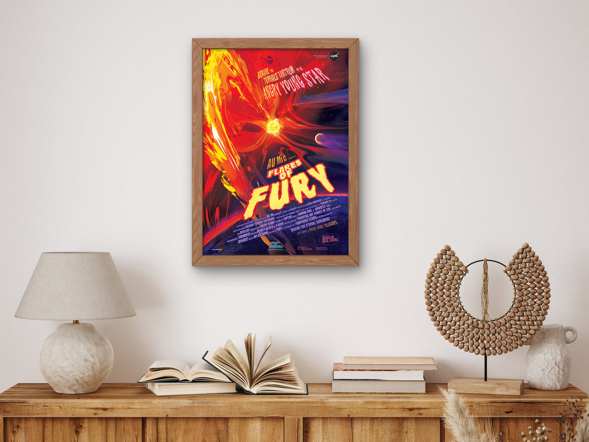 Flares of Fury by NASA 2020, Wall Art Print, Fine Art Reproduction, Museum Quality Decor, Poster