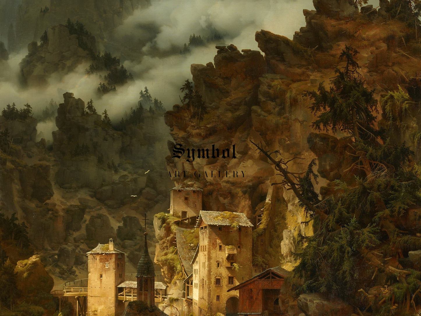 The Finstermunz Pass in Tyrol by Karl Eduard Biermann 1830, Wall Art Print, Fine Art Reproduction, Museum Quality Decor, Poster