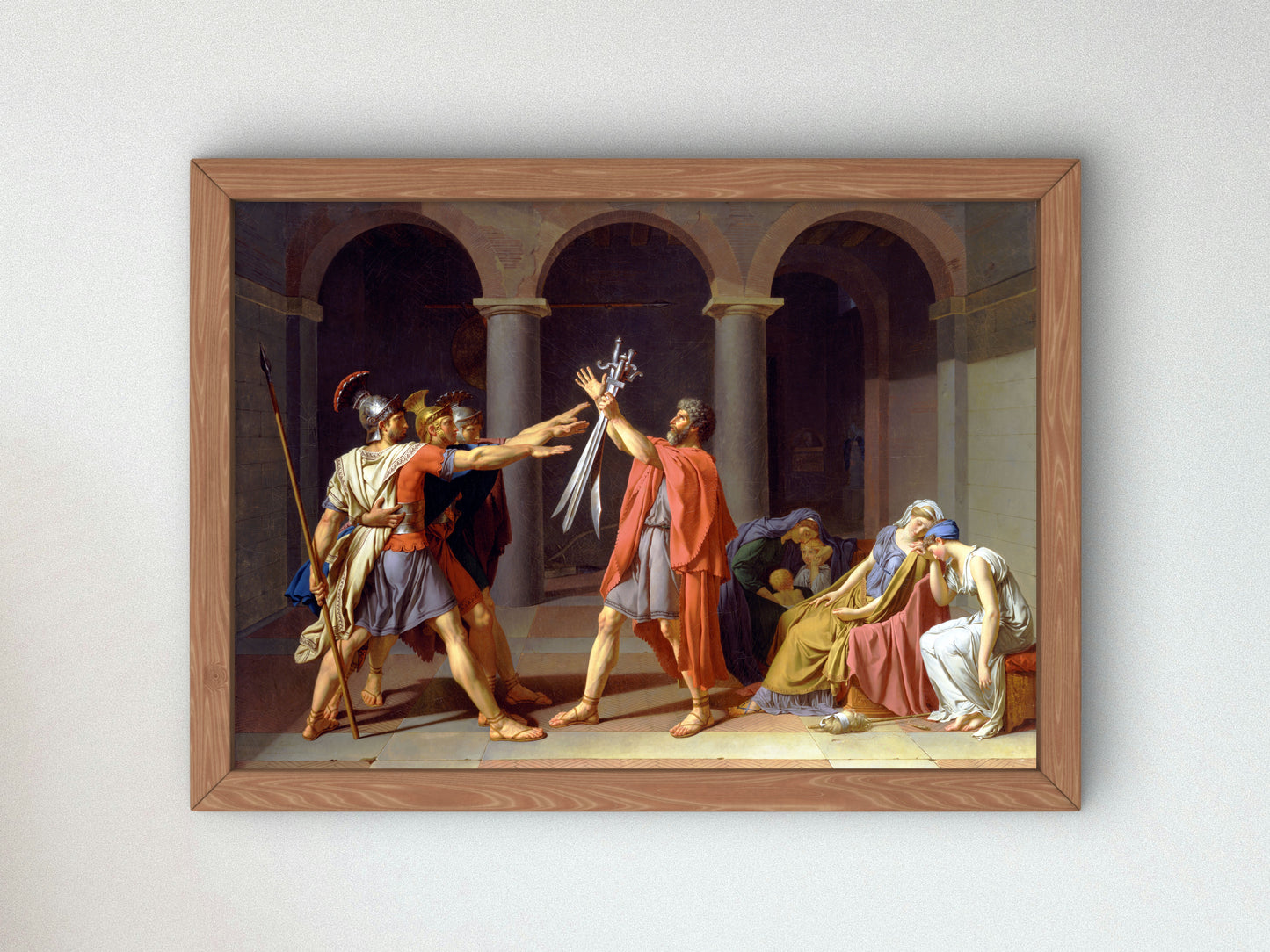 The Oath of the Horatii by Jacques Louis David 1786, Wall Art Print, Fine Art Reproduction, Museum Quality Decor, Poster
