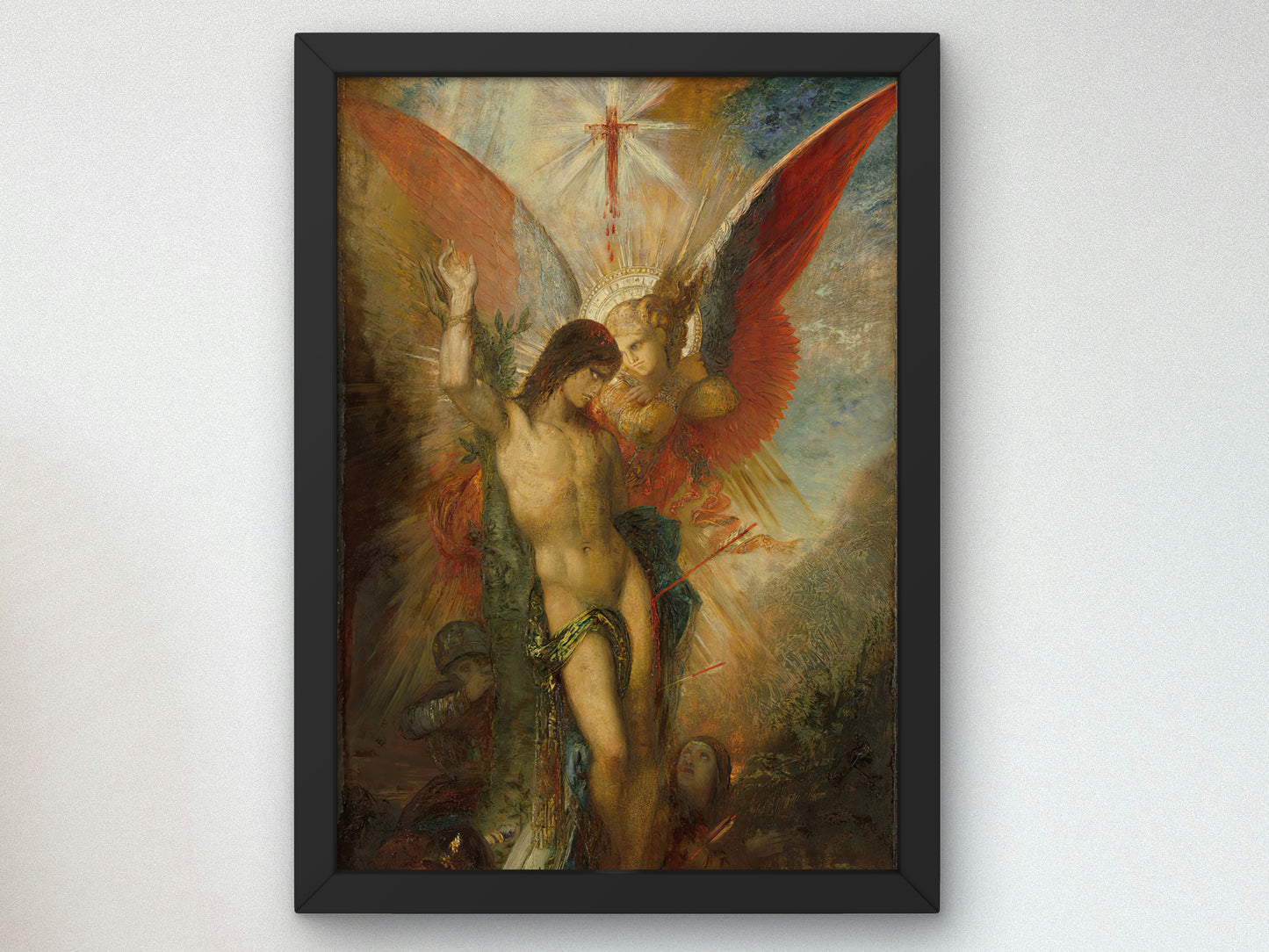Saint Sebastian and the Angel by Gustave Moreau 1876, Wall Art Print, Fine Art Reproduction, Museum Quality Decor, Poster