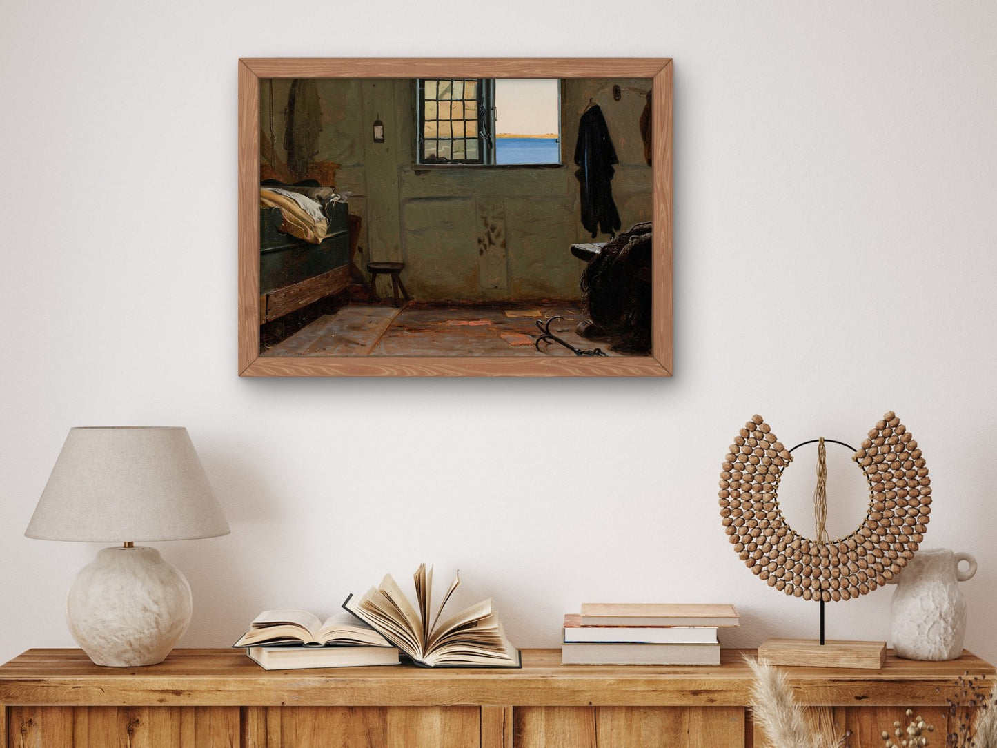 A Fisherman's Bedroom by Christen Dalsgaard 1853, Wall Art Print, Fine Art Reproduction, Museum Quality Decor, Poster