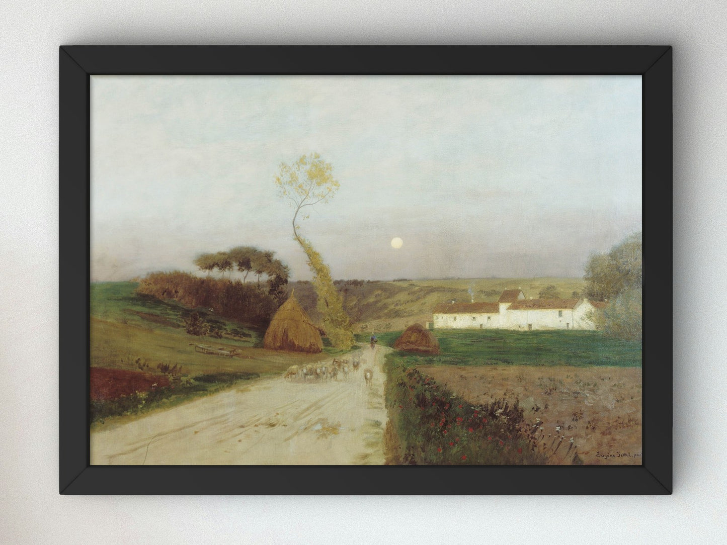 Moonrise by Eugen Jettel 1896, Wall Art Print, Fine Art Reproduction, Museum Quality Decor, Poster