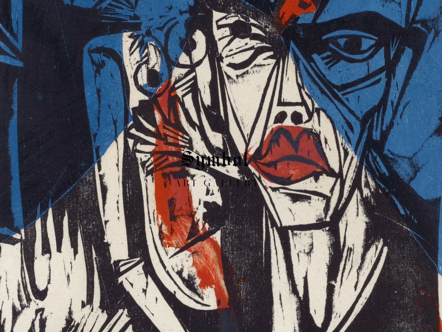 Fight, Torments of Love by Ernst Ludwig Kirchner 1915, Wall Art Print, Fine Art Reproduction, Museum Quality Decor, Poster