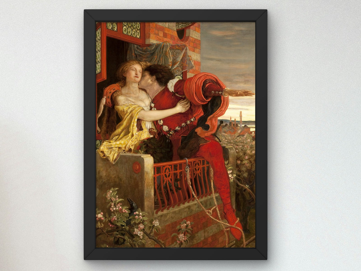 Romeo and Juliet by Ford Madox Brown 1869, Wall Art Print, Fine Art Reproduction, Museum Quality Decor, Poster