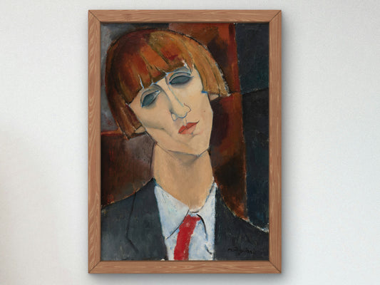 Madame Kisling by Amedeo Modigliani 1917, Wall Art Print, Fine Art Reproduction, Museum Quality Decor, Poster
